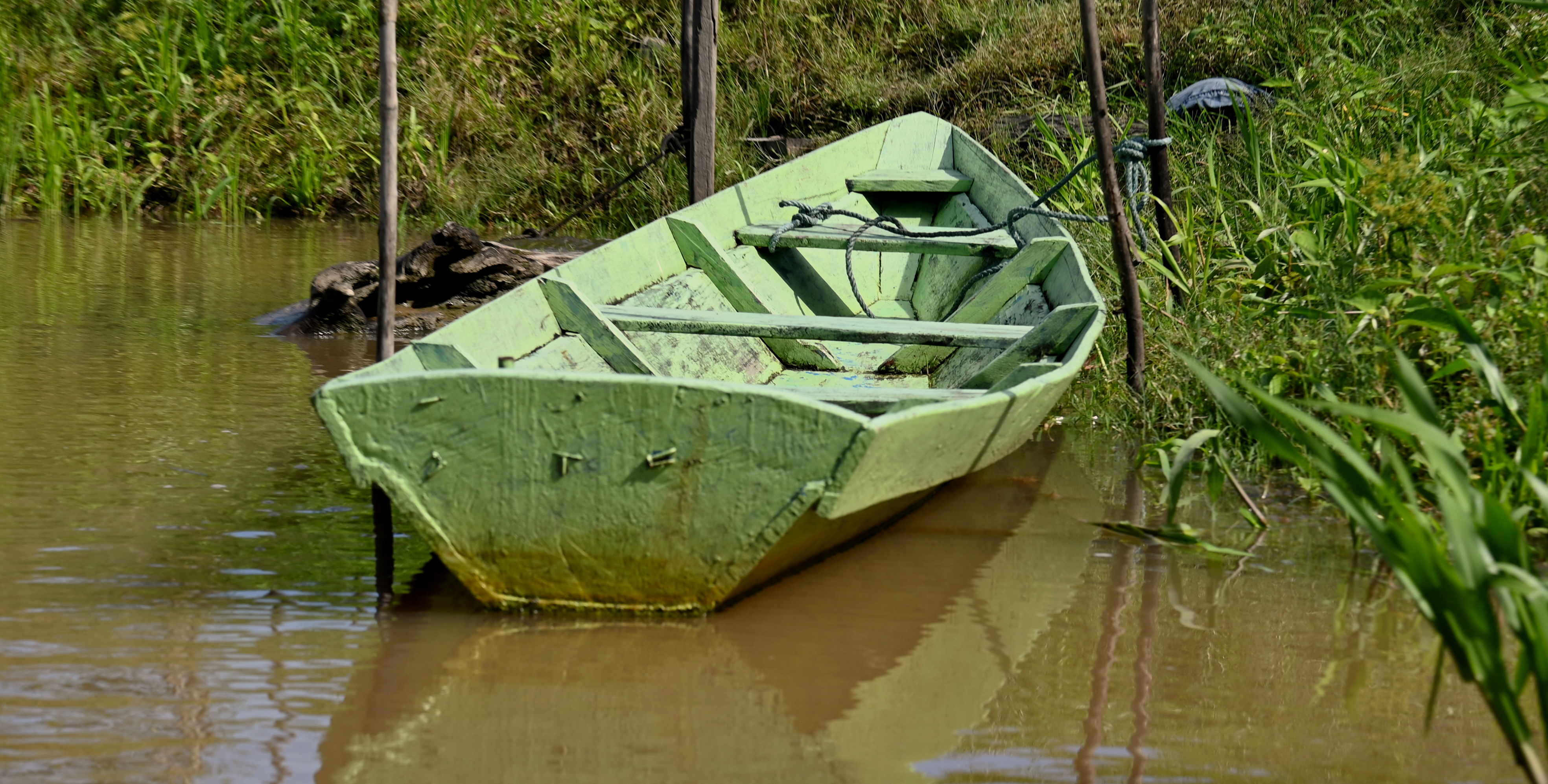 Boats are the primary means of movement along the river, adapted in size and draft to particular stretches of water. Most run on outboard motors steered by hand, simple enough to maintain and repair with basic tools. The Solimões was commercially vital during the rubber boom of the late 19th and early 20th centuries, when steamships hauled raw latex downriver to Manaus and Belém. The boats are smaller now, but the underlying logic is the same.